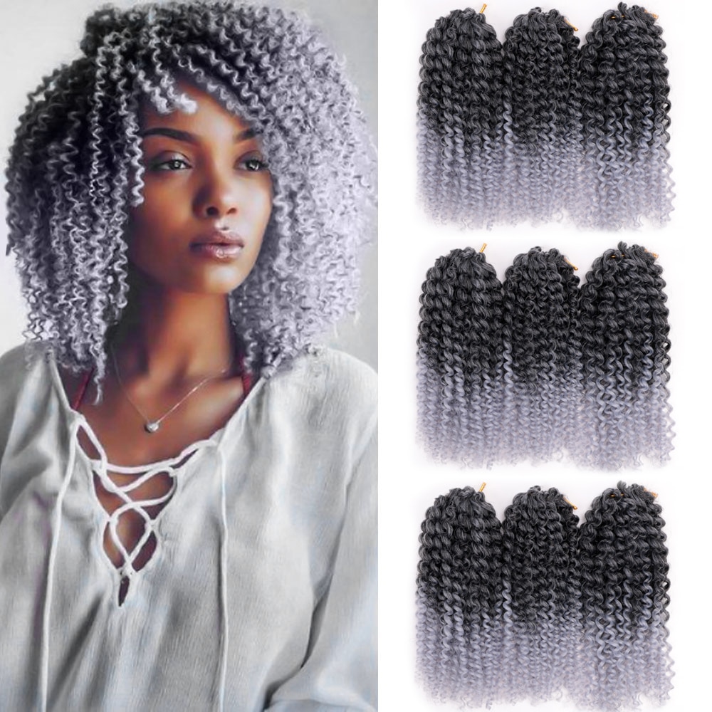 Marly bob  ͽټ 8 inch ombre synthetic marly jerry curl ڸī ٿ ũ  ߰  afro kinky curly crochet braids